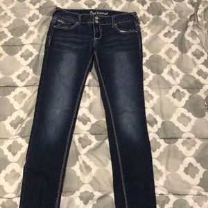Red camel jeans